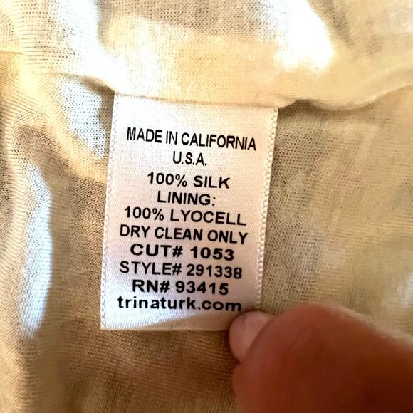 Trina Turk Silk Wrap Black White Zebra Print Silk Dress 6 Cocktail Resort Cruise - Picture 6 of 9